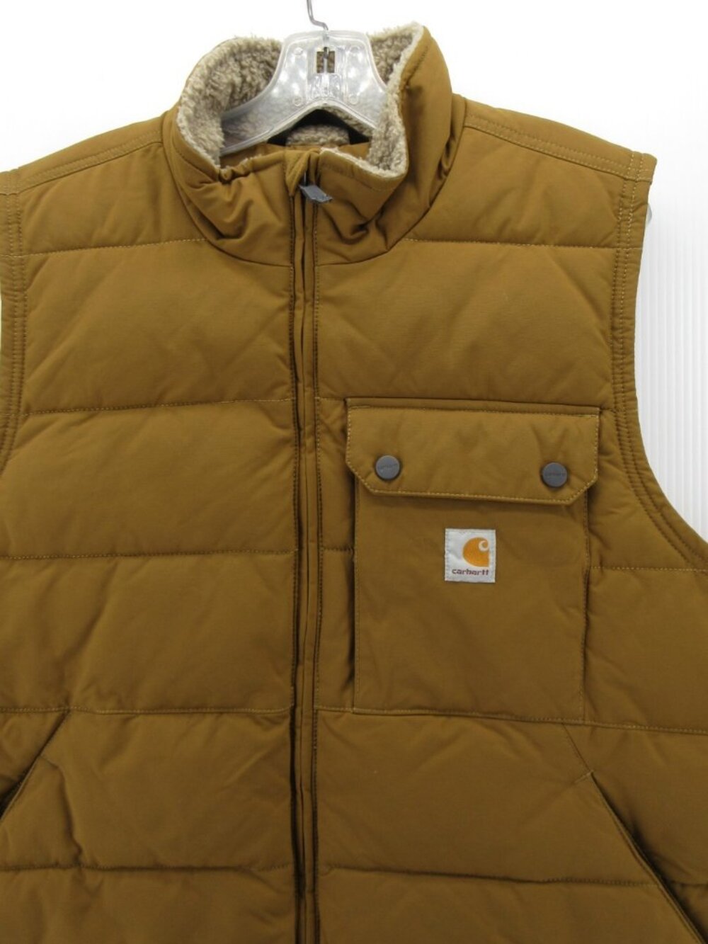Carhartt Vest Large Rain Defender Puffer Sherpa Lined Loose Fit Jacket - Picture 2 of 14